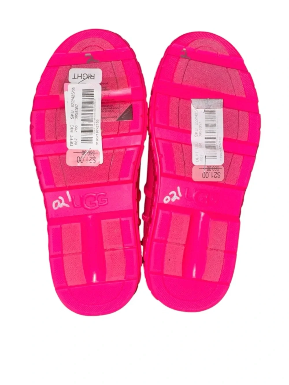 UGG Drizlita Kids Waterproof Ankle Rain Boot Pink Taffy Size 2 NWT - Picture 9 of 10